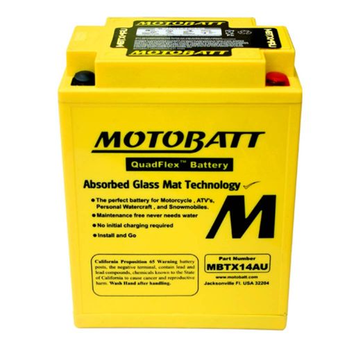 BATERIA MOTOBATT MBTX14AU (YB14A2 YTX14AHBS YB14LA2 YB14B2) BATERIA MOTOBATT MBTX14AU (YB14A2 YTX14AHBS YB14LA2 YB14B2)