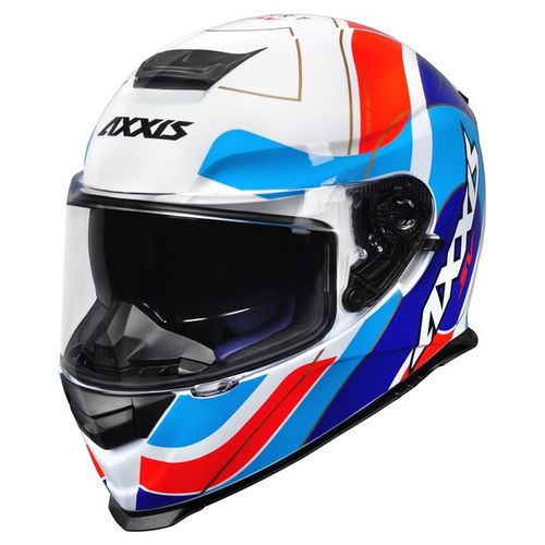 CAPACETE AXXIS EAGLE SV SMART GLOSS WHITE/BLUE/RED 58