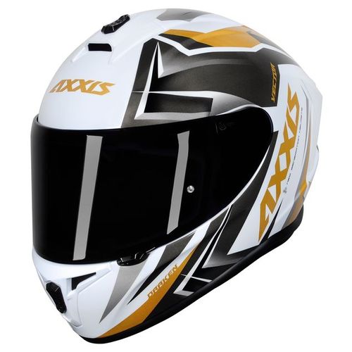 CAPACETE AXXIS DRAKEN VECTOR GLOSS WHITE/GOLD 58