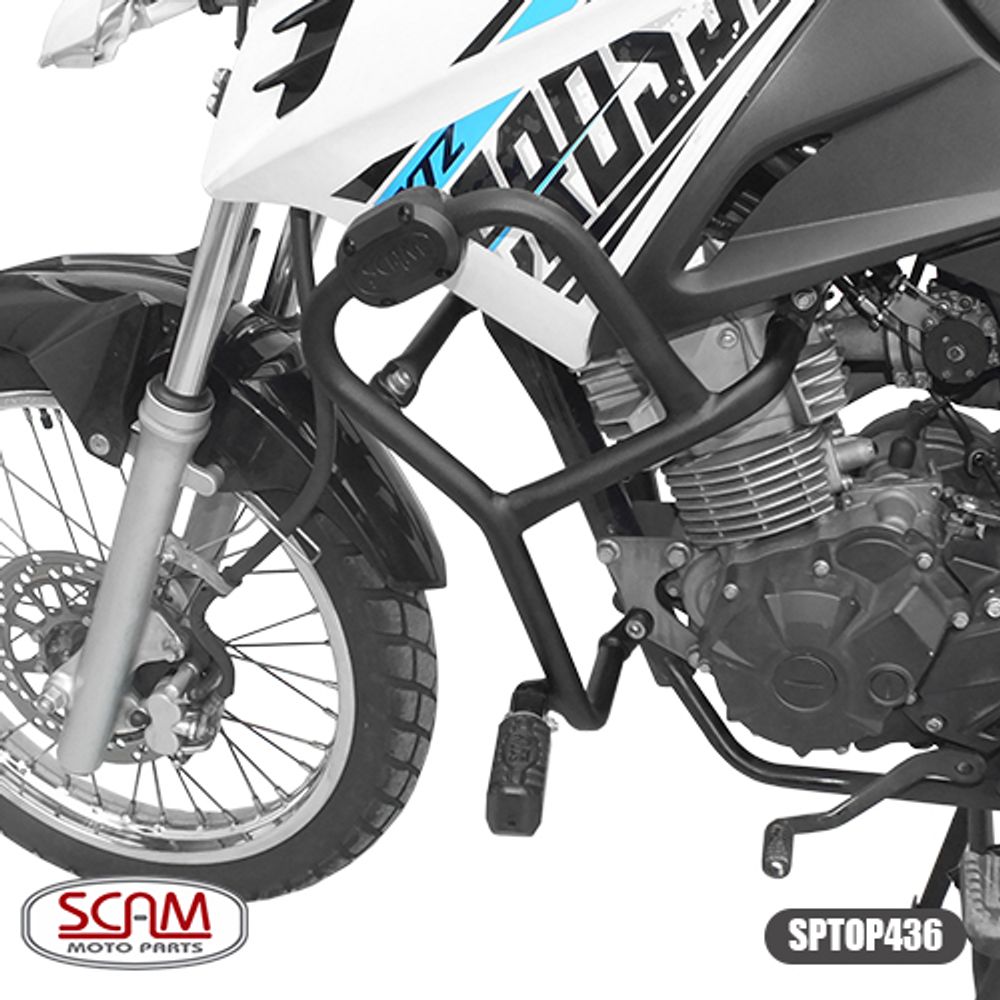 PROTETOR DE MOTOR CARENAGEM SCAM C/PEDALEIRA YAMAHA CROSSER 150 2014 A 2017  - remotox-mobile