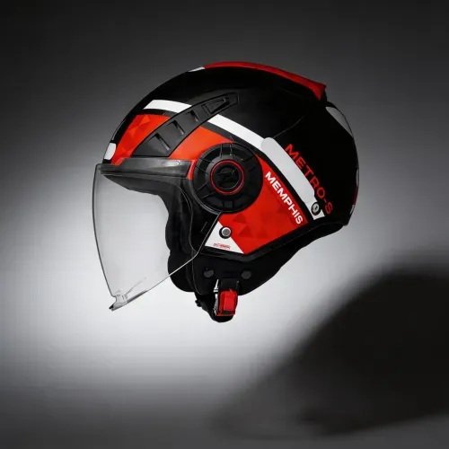 CAPACETE AXXIS ABERTO METRO S MEMPHIS BLACK RED GLOSS 57/58 - M CAPACETE AXXIS ABERTO METRO S MEMPHIS BLACK RED GLOSS 57/58 - M